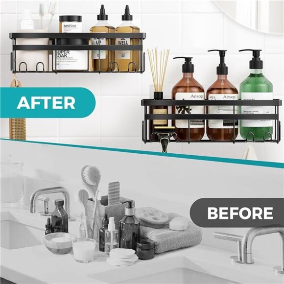 Shower Caddy, 3-Pack with Soap Holder, No Drilling Rustproof - Picture 5 of 8